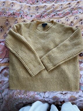Crewneck Sweater in Mustard Yellow